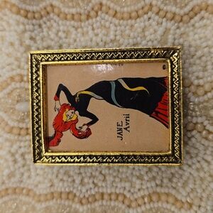 Portrait of Jane Avril Snake Dress Art Nouveau Style Brooch